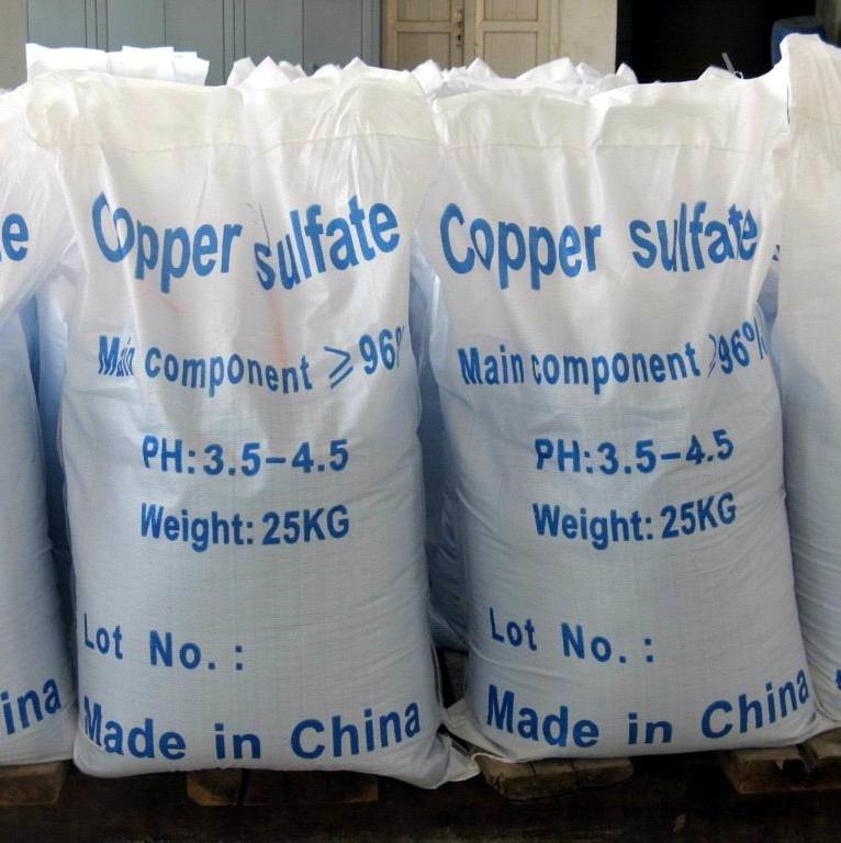 Copper sulfate pentahydrate blue crystals export packaging