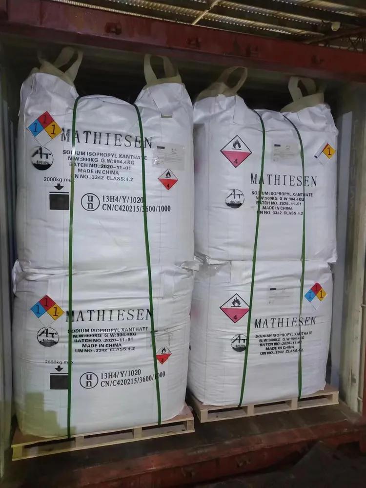 Potassium amyl xanthate PAX export shipment
