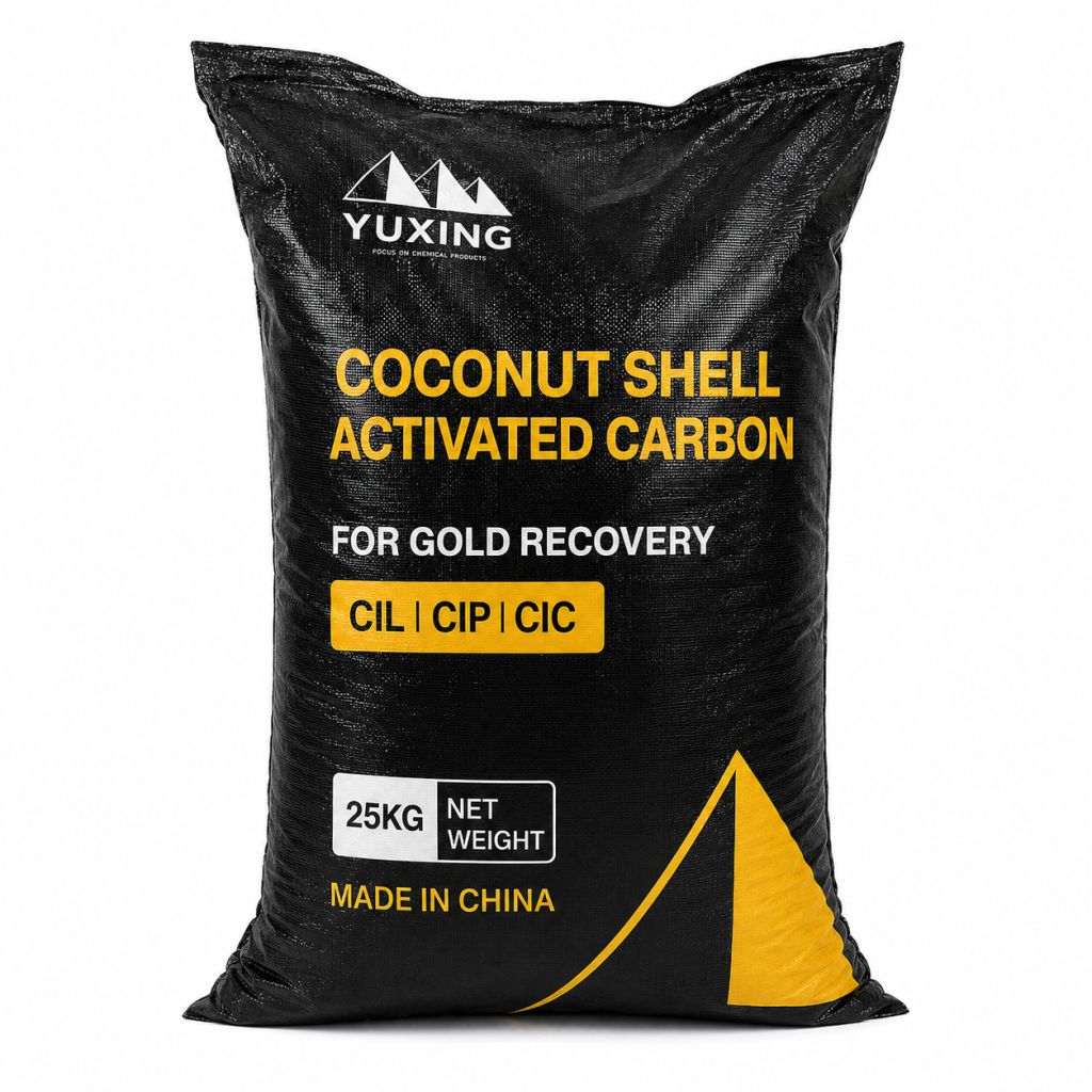 YuXing 25kg coconut shell activated carbon bag for gold CIP CIL CIC recovery