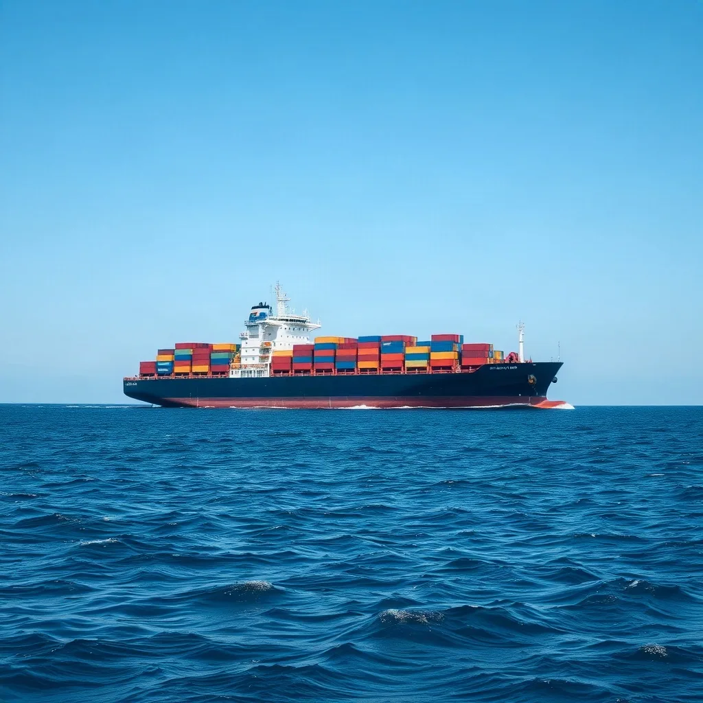 Cargo vessel for international chemical shipment coordination