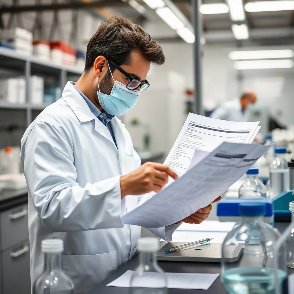 Chemical specification document review for TDS MSDS and COA support