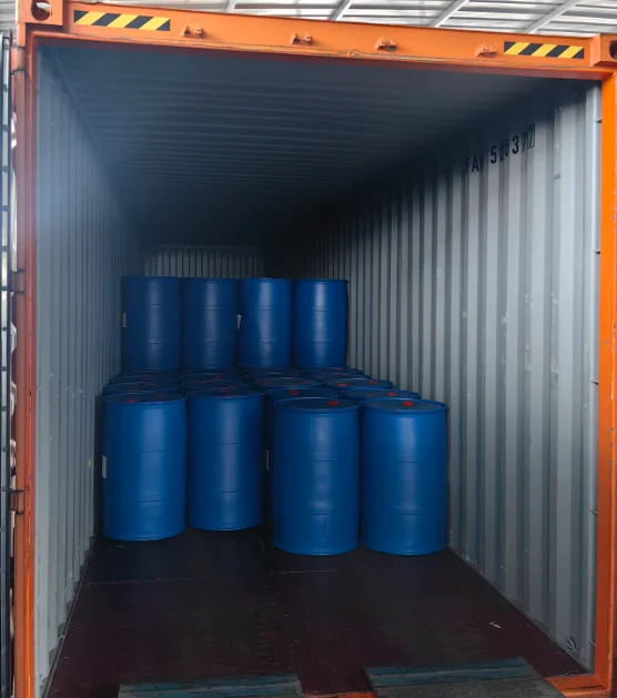CTAC 30% cetrimonium chloride drums loaded for export shipment